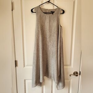 Light Grey Silk Midi Dress